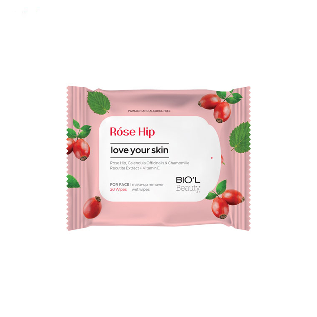 دستمال مرطوب بیول مدل رز هیپ 20 عددی Biol Rose Hip دستمال مرطوب بیول مدل رز هیپ 20 عددی Biol Rose Hip