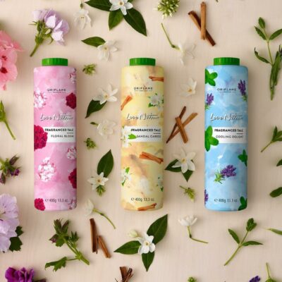 پودر بدن ضد تعریق صندل لاونیچر اوریفلیم LOVE NATURE Fragranced Talc Sandal Caress Oriflame