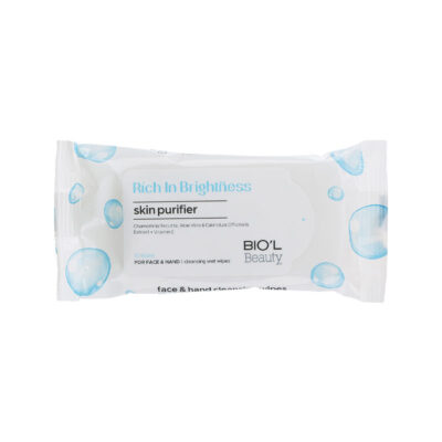 دستمال مرطوب پاک کننده و روشن کننده دست و صورت بیول Biol Brightness Face And Hand Cleansing Wipes