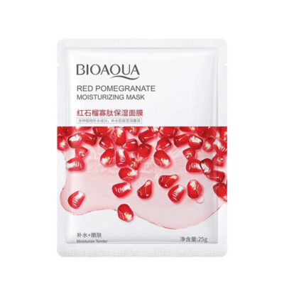 ماسک ورقه ای صورت مرطوب کننده انار قرمز بیوآکوا Bioaqua Red Pomegranate Moisturizing Mask