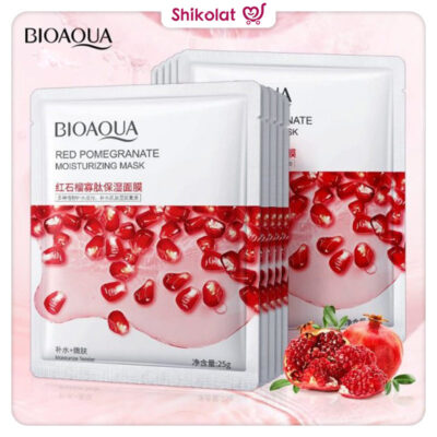 ماسک ورقه ای صورت مرطوب کننده انار قرمز بیوآکوا Bioaqua Red Pomegranate Moisturizing Mask