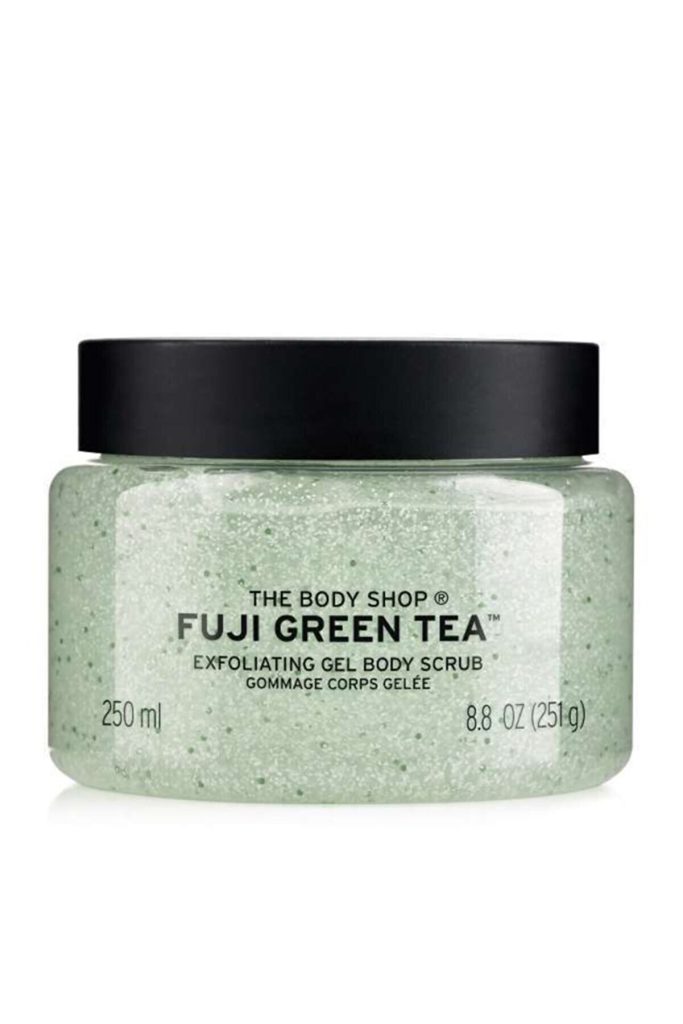 لایه برداری بدن با چای سبز فوجی بادی شاپ The body shop شیکولات