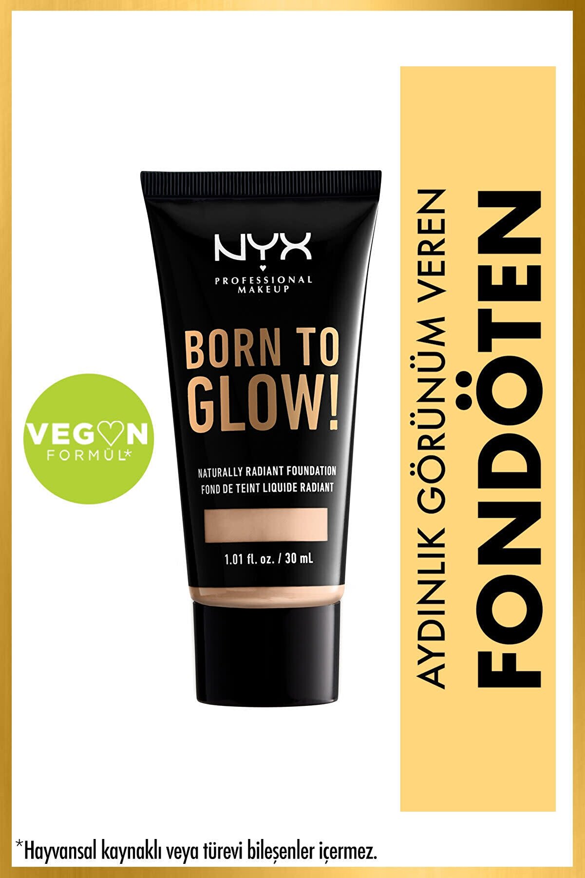 052627c8802ab626ff3012fb2262e021 کرم پودر Born To Glow! Naturally Radiant Foundation رنگ حجم 30 میل نیکس NYX شیکولات