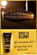 کرم پودر Born To Glow! Naturally Radiant Foundation رنگ حجم 30 میل نیکس NYX شیکولات