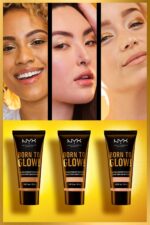 کرم پودر Born To Glow! Naturally Radiant Foundation رنگ حجم 30 میل نیکس NYX شیکولات