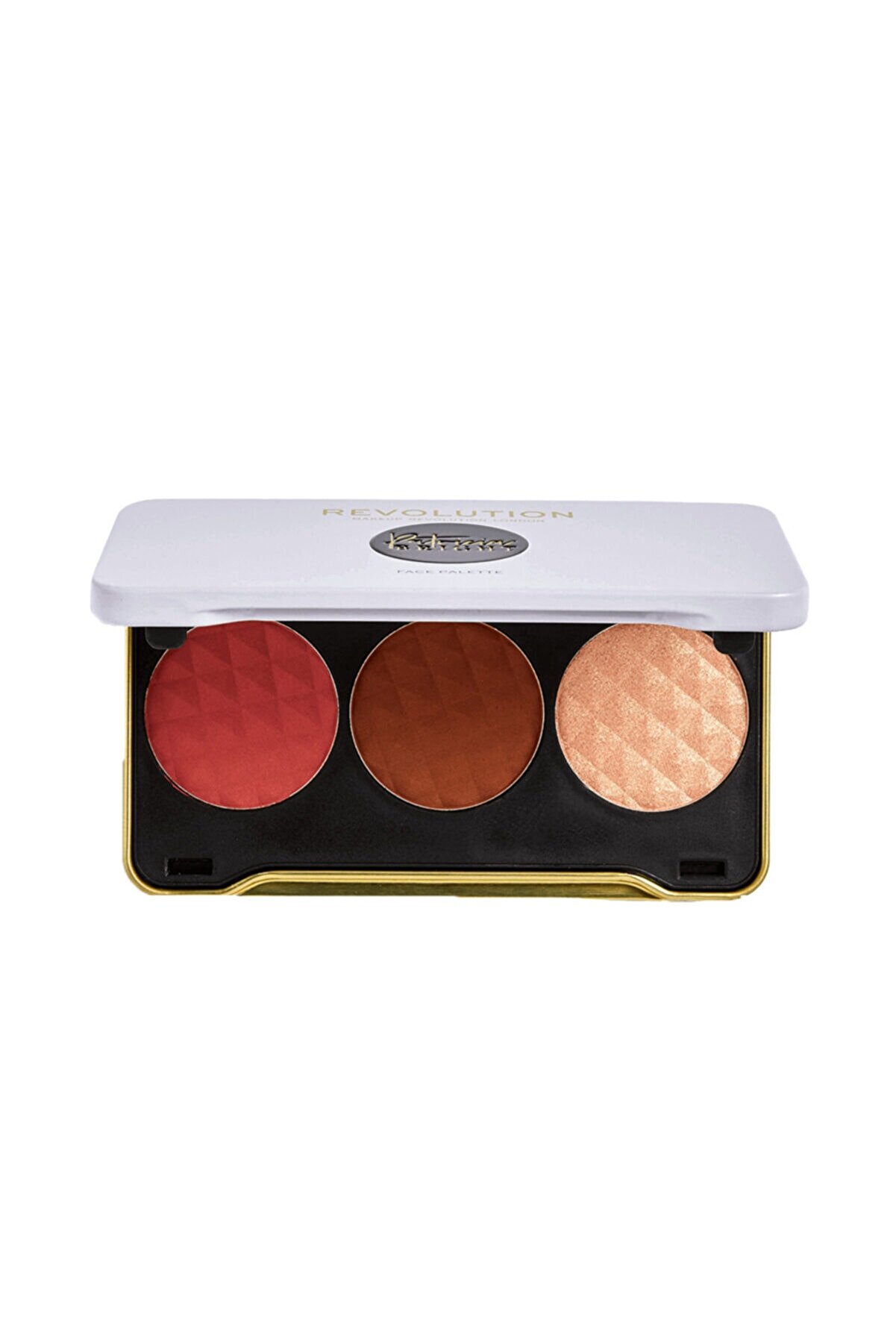 fea20ab63af189afa34bd4a224424c45 پالت صورت 3 رنگ X Patricia Face Palette Medium رولوشن Revolution شیکولات