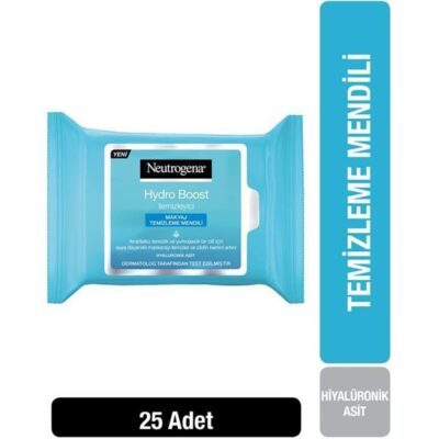 دستمال مرطوب پاک کننده آرایش Hydro Boost بسته 25 عددی نوتروژینا Neutrogena شیکولات
