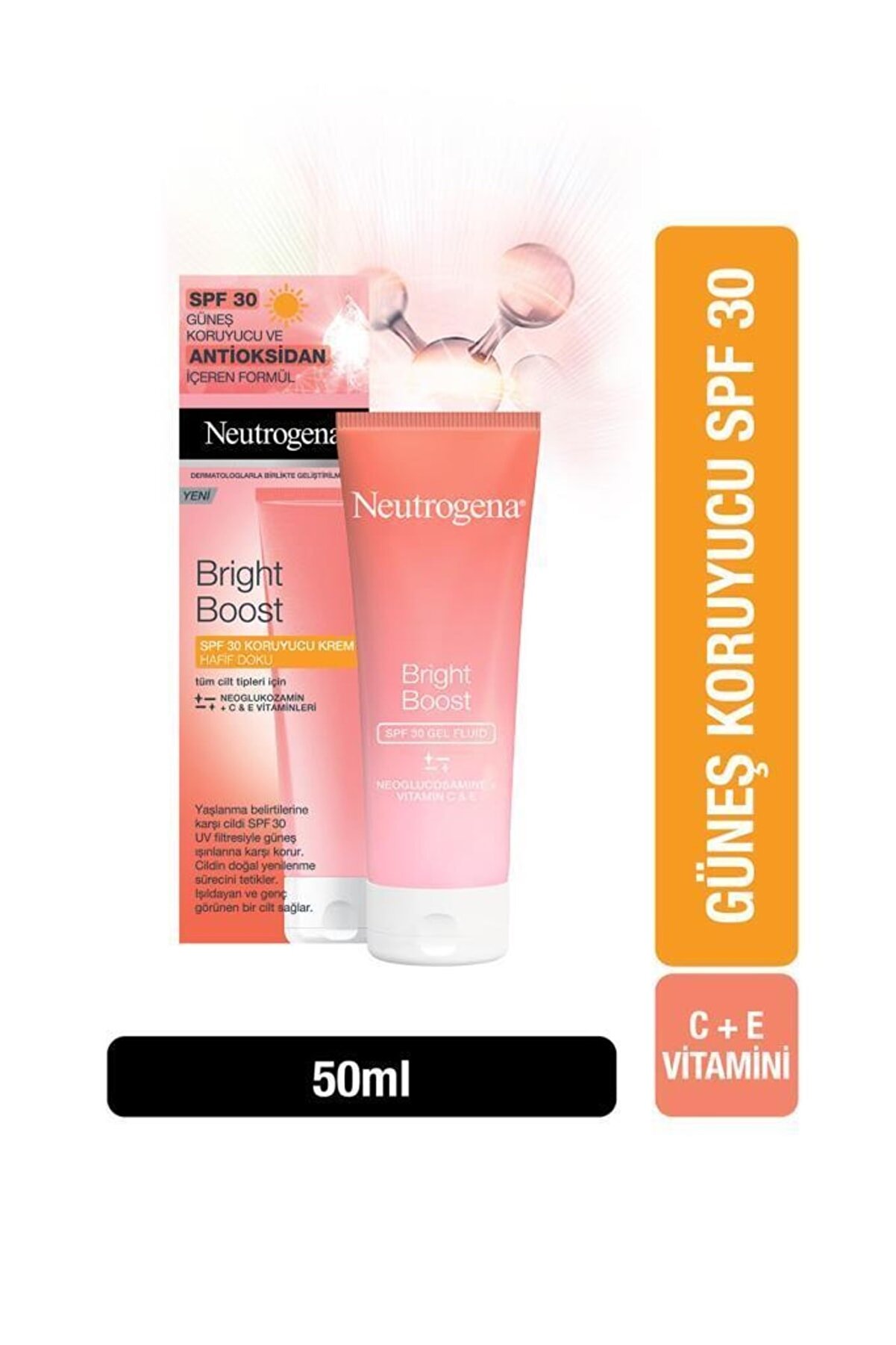 de347edd1783fe766d2a235806017588 کرم ضد آفتابSPF30 روشن کننده و آبرسان برایت بوست ۵۰ میلی گرم نوتروژینا Neutrogena شیکولات