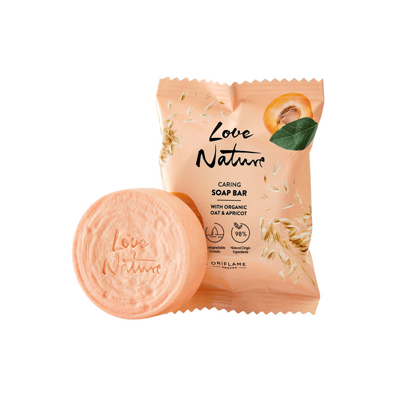 صابون شستشو حاوی جو دو سر و زردآلو ارگانیک اوریفلیم سری لاو نیچر Oriflame Love Nature Caring Soap Bar with Organic Oat & Apricot صابون شستشو حاوی جو دو سر و زردآلو ارگانیک اوریفلیم سری لاو نیچر Oriflame Love Nature Caring Soap Bar with Organic Oat & Apricot