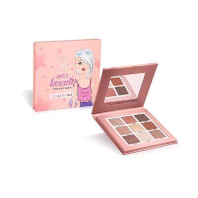 پالت سایه چشم مدل Miss Beauty رنگبندی Nude Addict گلدن رز Golden Rose شیکولات