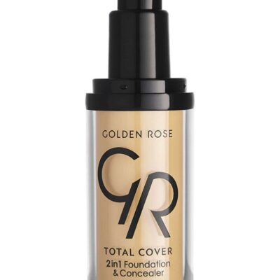 کرم پودر  مدل Total Cover با حجم 30 میلی لیتر و SPF 15 شماره 03 گلدن رز Golden Rose شیکولات