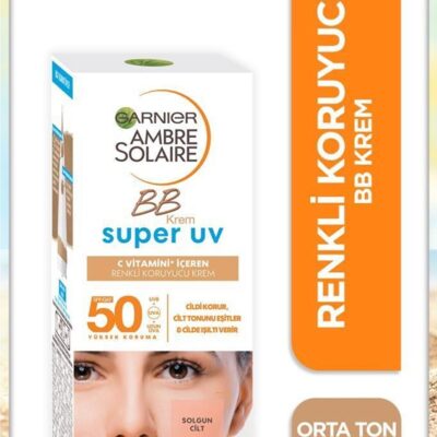 کرم بی بی BB محافظ رنگی ویتامینC رنگ تناژ متوسط Spf50 گارنیر Garnier شیکولات