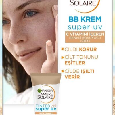 کرم بی بی BB محافظ رنگی ویتامینC رنگ تناژ متوسط Spf50 گارنیر Garnier شیکولات