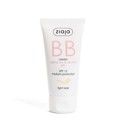 بی بی کرم پوست نرمال، خشک و حساس با SPF15 رنگ بژ روشن با حجم 50 میل زیاجا Ziaja شیکولات